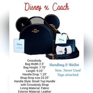 Coach X Disney handbag and matching wallet